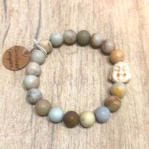 Genuine Rainforest Jasper Happy Buddha Bracelet
